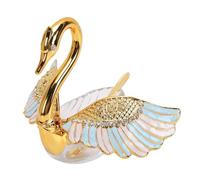 Yechiry Contenedor de Azúcar en Forma de Cisne, Hogar, Cocina, Cafetería, Restaurante, Mesa de Comedor, Adorno Decorativo con Cuchara, Tarro de Almacenamiento de Vidrio para Azúcar, Sal, (estilo 1)