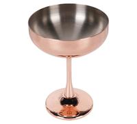 Yechiry Copa de Cóctel de Acero Inoxidable 304, Copa de Vino Irrompible, con Tallo Largo y Boca Ancha para Bar, Fiesta, Reunión en Casa, Postres (Cobre Chapado)