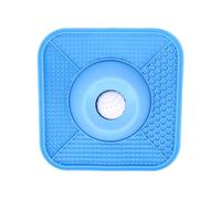 Yechiry Cuenco para Lamer Perros con Bola, Tapete de Silicona para Alimentación Lenta, Fomenta Lamer para una Comida Saludable, Adecuado para Todos los Tamaños, 25x25x7cm (Blue)
