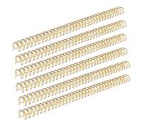 Yechiry de Encuadernación de Alambre de Doble Bucle Resistente y Duradero de 1/2 Pulgada para Informes de Oficina Capacidad de 100 Hojas Alambre de Hierro Recubierto de Nailon (GOLD)