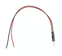 Yechiry Diodo Emisor de Luz LED de 12 V con Cable Indicador Multicolor 10 Piezas Cable de Luz de 5 Mm para Aplicaciones Electrónicas (pelo blanco amarillo)