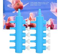 Yechiry Divisor de Aire para Tanque de Peces, Distribuidor de Tubería de Aire Duradero, Adaptador de Bomba de Oxígeno para Acuario, 4 Vías, 2 uds. (Un Punto y Cinco)