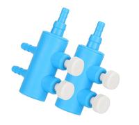 Yechiry Divisor de Aire para Tanque de Peces, Distribuidor de Tubería de Aire Duradero, Adaptador de Bomba de Oxígeno para Acuario, 4 Vías, 2 uds. (para Dos)