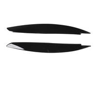 Yechiry Embellecedor de Cejas para Faros Delanteros, Protección Duradera y Elegante, Apto para Serie 1, E81, E82, E87, E88, 2006 a 2013, Plástico ABS, 2 uds. (Negro Brillante)