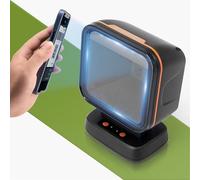 Yechiry Escáner de Código de Barras de Escritorio, Lector de Código de Barras QR de Escaneo Continuo con Detección Automática con Interfaz USB Tipo B, Exposición Global CMOS para Caja