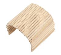 Yechiry Escondite de Puente de Madera Flexible para Cobayas y Hámsteres, Madera Natural Segura, 1 Pieza (20 * 30CM)