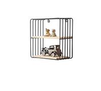 Yechiry Estante Montado en la Pared, Estante de Almacenamiento de Hierro de Madera, Elegante, Exquisito, sin Olor Peculiar, No Fácil de Caer de Pintura, Cojinete de Carga Fuerte para la Sala de