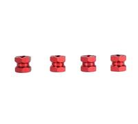 Yechiry Extensiones de Cubo Hexagonal Duraderas de 12mm para Coches de Control Remoto 1/10, 4 Uds. para AXIAL HSP HPI, Fácil Instalación (Rojo)