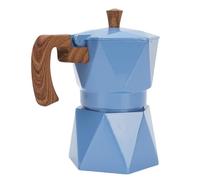 Yechiry Fabricante de de Stovetop, 2 Taza de Maceta Clásica de Moca, Cubana de Aluminio, Italiana, Cervecera Percoladora para Inducción, Estufas de Electricidad y Gas (BLUE)