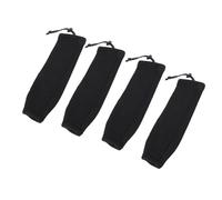 Yechiry Fundas para Parachoques de Barcos, Paquete de 4 Protectores Marinos de Fibra Acrílica Negra, Cubiertas de Tela a Prueba de Abrasión y Sol para Estilo de Tubo de Cuerda Central y Ojo Doble,