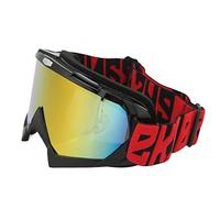 Yechiry Gafas de Motocross para Moto de Cross, Lentes de PC Duraderas, Antiimpacto, para Actividades Al Aire, para Adultos, Adolescentes, Hombres y Mujeres, 1 Unidad, Color Negro (#1)