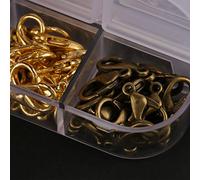 Yechiry Ganchos Giratorios de Metal, Cierres de Llavero, Llaveros de Garra de Langosta con Anillos Cerrados, Ideal para Fabricación de Joyas y Manualidades