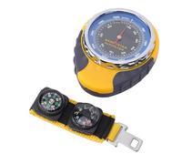 Yechiry Instrumento de Navegación Al Aire Libre 4 en 1 con Gancho, Brújula Altímetro Barómetro Termómetro con Material ABS, Diseño Portátil para Senderismo, Camping, Montañismo,