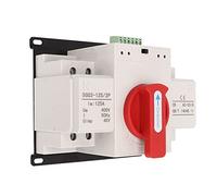 Yechiry Interruptor de Transferencia Automática de Doble Potencia, Rojo, Interruptor de Confiable 125A para Hogares y Centros Comerciales, Aleación de Aluminio ABS