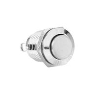 Yechiry Interruptor Eléctrico de Botón Momentáneo de Metal Resistente Al Agua de 12 Mm para Control de Circuito IP65, IK08, 2A/36VDC, para Contactores, Relés