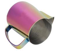 Yechiry Jarra de Espuma de café de Acero Inoxidable, Accesorio de Arte Latte a Prueba de Salpicaduras para Amantes del café, Acero Inoxidable 304, Color Morado, 9,5 Oz (600ml)