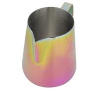 Yechiry Jarra de Espuma de café de Acero Inoxidable, Accesorio de Arte Latte a Prueba de Salpicaduras para Amantes del café, Acero Inoxidable 304, Color Morado, 9,5 Oz (400ml)