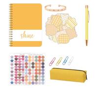 Yechiry Journal Kit, Cuaderno de Planificadores, álbum de Recortes con 70 Hojas de Diario, 100 Pegatinas, Bolígrafo Neutral, Lápiz, Clips de Papel, Pulsera para Niñas 6+, Artesanías Artísticas