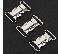 Yechiry Juego de 3 Hebillas de Correas Metálicas de Acero Inoxidable Hacer Pulseras, Acampar, Pescar, Senderismo, Viajar, Tamaño de 1,38 X 0,79 Pulgadas, Aplicable para