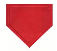 Yechiry Juego de Base de Béisbol de Goma con Plato de Home y Goma de Lanzamiento para Entrenamiento Competitivo, Fácil de Mantener y Almacenar, Adecuado para Uso en Interiores Exteriores (Rojo)