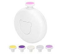 Yechiry Juego de Cortauñas Eléctrico para Bebés, Seguro para Bebés con 6 Cabezales de Pulido para un Funcionamiento Silencioso (WHITE)