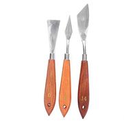 Yechiry Juego de Cuchillos de Paleta de 3 Piezas, Acero Inoxidable de para Mezclar y Raspar Fácilmente, Adecuado para Pintar y Decorar, Estilos Variados