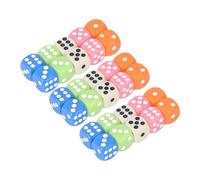 Yechiry Juego de Dados de 6 Caras, 30 Piezas de Dados de Plástico Coloridos, 5 de Colores Translúcidos para Juegos de Mesa, Aprendizaje de Matemáticas y Aula