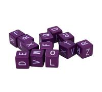 Yechiry Juego de Dados de Palabras Cruzadas, Juego Educativo de Palabras de Ritmo Rápido para Reuniones Familiares, Material ABS, 12 Piezas, Dados de Letras de 1,5x1,5 Cm