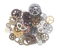 Yechiry Juego de Metal Antiguo Steam Punk Gears de 100 G para Proyectos de Manualidades y Accesorios Steampunk