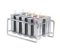 Yechiry Juego de Moldes para Helado, Herramienta Duradera de Acero Inoxidable para Hacer Paletas en Casa, Kit Completo con 10 Moldes, 10 Tapas y Más, Perfecto para Delicias de Verano
