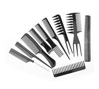 Yechiry Juego de Peines para el Cabello Profesionales de 10 Piezas, Peine de de Rata de Plástico, Separador de Rizador de Dientes Redondo Esmaltado con Diseño Duradero, Ideal para el Cuidado del