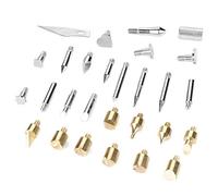 Yechiry Juego de Puntas para Bolígrafo para Quemar Madera, Juego de Puntas para Soldador, Kit de Herramientas para Manualidades de Pirograbado 28 en 1, Ideal para Carpintería y Trabajo de Metales