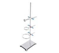 Yechiry Juego de Soporte de Laboratorio de Acero Inoxidable para Experimentos de Física y Química, Material Didáctico |Base Estable y Resistente, Abrazadera para Matraz, Abrazaderas para Bureta,