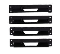 Yechiry Juego de Soportes de Montaje para Caja de Herramientas, Soporte Resistente de Metal Duradero para Almacenamiento en Garaje, 4 Uds., Color Negro (Pequeño (se adapta a portátiles de 12 a 14)