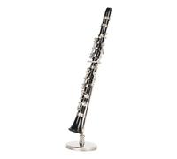 Yechiry Juguete Modelo de Clarinete en Miniatura, Réplica de Clarinete bajo, Soporte de Exhibición con Diseño de Coleccionistas Entusiastas de la Música, Ideal para Decoración del Hogar, 5,12 Pulgadas