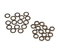 Yechiry Kit de Arandelas de Tuerca de Rosca M9 de para bajo de Guitarra Eléctrica, Tuercas y Arandelas de Superficie Lisa, Fácil Instalación para Conexión Jack, Material Metálico, 14 Juegos (Bronce)