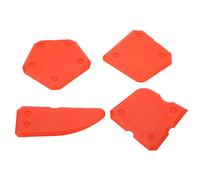 Yechiry Kit de Herramientas para Calafatear Raspador de Cemento de Vidrio de Silicona Profesional para Sellar Acabado de Lechada 4 Piezas para Uso Doméstico Rojo (rojo)