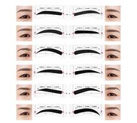 Yechiry Kit de Plantillas para Cejas Reutilizables, Plantilla para Cejas Autoadhesiva Ajustable, Plantilla Moldeadora Perfecta con 12 Estilos, Ideal para Cualquier Forma de Cara (Como se muestra)