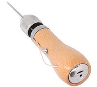 Yechiry Kit de Punzón para Coser a Mano de Cuero, de Madera, Juego de Agujas de Coser con Construcción Duradera, Ideal para Zapatos, Cinturones y Tiendas de Campaña