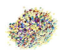 Yechiry Lentejuelas Brillantes de Confeti en Forma de Flor, Chispitas Coloridas de Boda para Decoraciones de Fiesta, Material de PVC de 60g, Decoración Navideña Divertida (Flor de cinco pétalos de