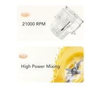 Yechiry Licuadora Portátil, Licuadoras Personales de 850 Ml con Pajita, Batidora de Frutas Exprimidora de 40 W 21000 RPM, Licuadora de Gimnasio de Viaje, Ideal para el Hogar y la Oficina, Naranja