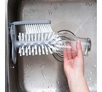 Yechiry Limpiador de Vasos de Vidrio Lavadora con Ventosas Cepillo Doble de 360 ° para Herramienta de Limpieza de Cocina para el Hogar Familia Esencial PP PVC Color Como Se Muestra en las Imágenes