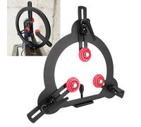 Yechiry Luneta Redonda, Luneta Ajustable de 3 Puntos con Rodillos Recubiertos de Goma Marco de Acero para Torno Oscilante de 12 Pulgadas Husillo Torneado de Madera Diseño de Rodamiento