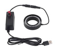 Yechiry Luz LED USB de 5 V, 31 Cuentas de Brillo Ajustables con Iluminación Uniforme, para Cámara Industrial de Microscopio Estéreo Monocular de 46 Mm