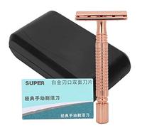 Yechiry Maquinilla de Afeitar de Seguridad de Doble Filo, Afeitado de Seguridad Clásico de Acero Inoxidable de Primera Calidad para Hombres, Peluquería Profesional o Uso Doméstico, Afeitadora Manual