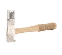 Yechiry Martillo para Techos Magnéticos, Hacha del Techo Multifuncional Hatter Magnet Magnet Empujador de Uñas Incorporado y Herramienta de Medición Deslizante para Instalar Uñas de