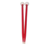 Yechiry Mazo de Tambor, de Madera de Arce de 2 Piezas, Mazos de Cabeza de Fieltro de Lana de Primera Calidad con Agarre Antideslizante, Ideal para Bombos, Timbales y Cajas, Rojo (rojo)