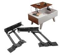 Yechiry Mecanismo de Mesa de Centro Elevable de Acero Resistente, Herrajes para Mesa Plegable, 2 Bisagras Hidráulicas de Gran Capacidad de 50 Kg con Resortes, Accesorios para Muebles de