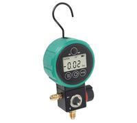 Yechiry Medidor Digital de HVAC, 4 Unidades Probador del Colector de Presión de Vacío con Alarma de Sobrepresión de Apagado Cronometrado para el Aire Acondicionado Refrigerante R22 R32