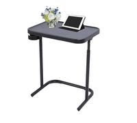 Yechiry Mesa para Sobrecama, Mesa Auxiliar en Forma de C con Tablero de Escritorio Magnético Desmontable y Ajuste de Altura de 3 Niveles, para Sala de Estar, Dormitorio, RV